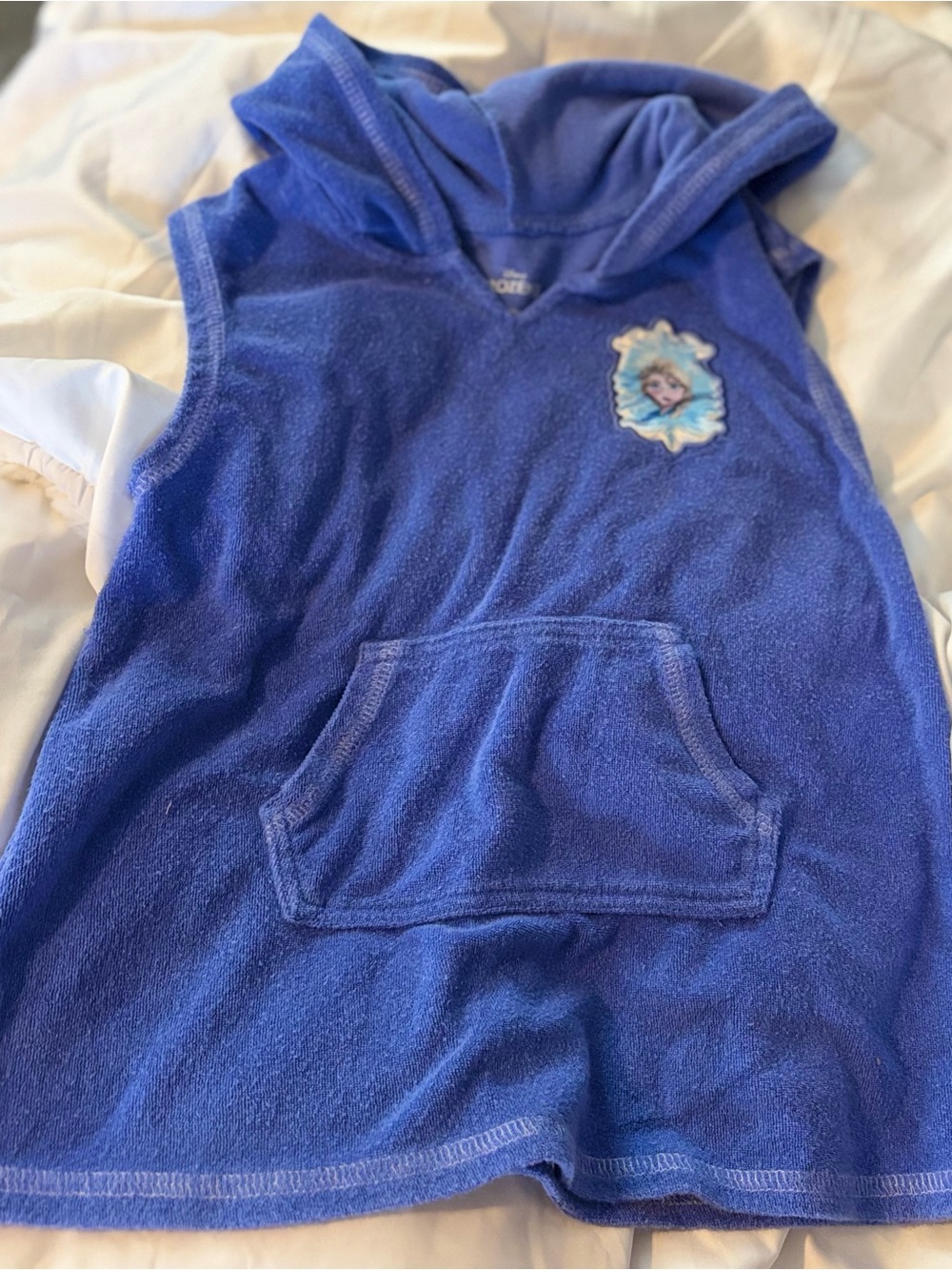 Disney Kids Blue Hooded Swim Coverup with Front Pocket